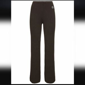 Sporty & Rich Dark Brwon Ribbed Flare Pants - XS